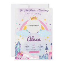 Princess Unicorn Graduation Invitation for Girls