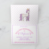 Princess Unicorn Modern Girly Watercolor Birthday Invitation (Inside)