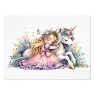 Princess Unicorn Pastel Fairytale Fantasy Photo Print