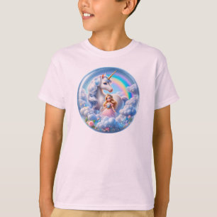 Princess Unicorn Shirt: Rainbow and Pastel Clouds T-Shirt