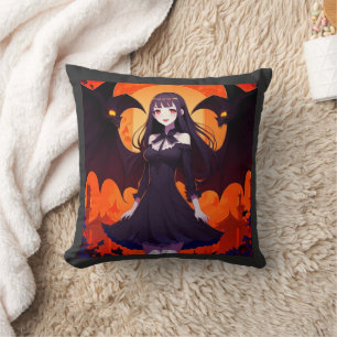 PRINCESS VAMPIRE OF BATS - GOTHIC THROW PILLOW