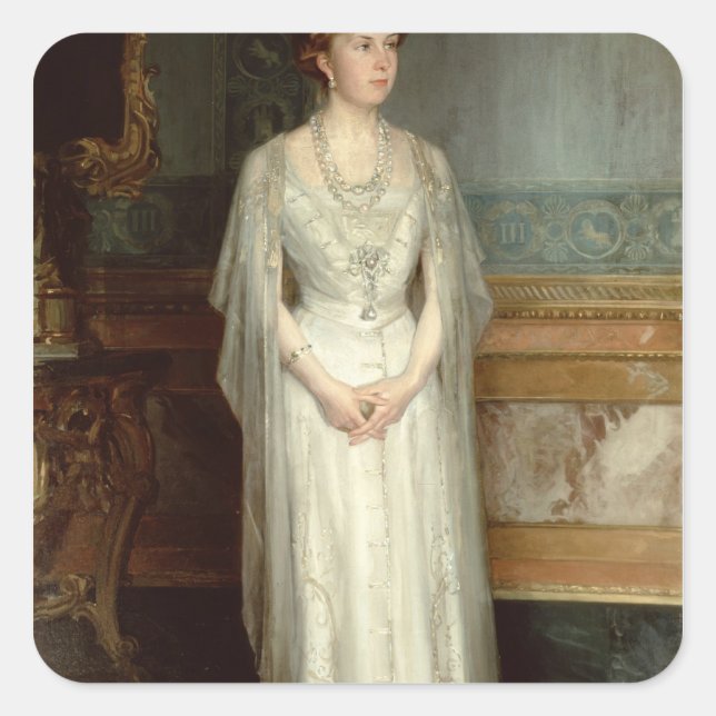 Princess Victoria Eugenie, Queen of Spain Square Sticker (Front)