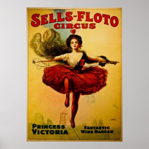 Princess Victoria Vintage Circus Poster