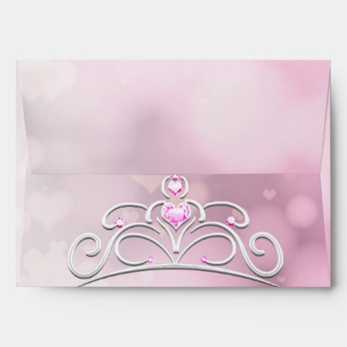 Princess Wand  Crown Birthday Invitation Envelope