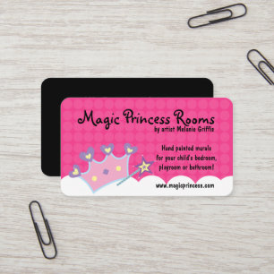 Princess Wand Pink Dot Business Card