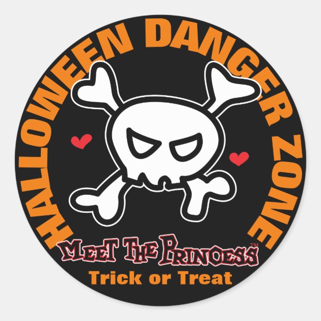 Princess Warning Classic Round Sticker (Front)