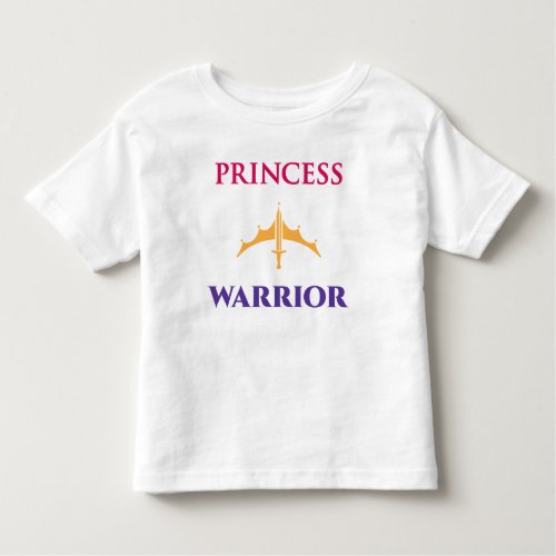 Princess Warrior Toddler Girls Light Shirt