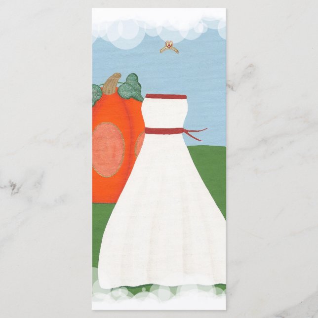 Princess Wedding Dress, Autumn menu cards (Front)