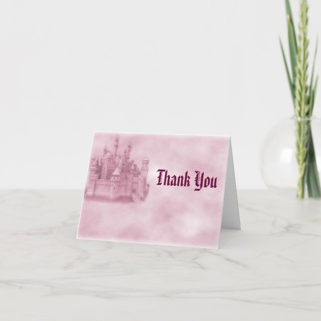 Princess Wedding thank you card, notecard (Front)