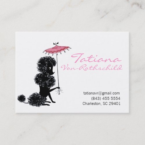 * Princess White/Blue Crown - Calling Card * Business Card Template
