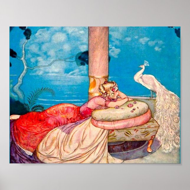 Princess & White Peacock Creating Magic Poster (Front)