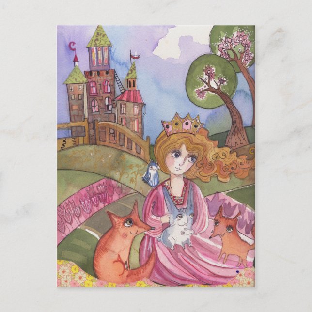 Princess Who loved Animals Postcard (Front)