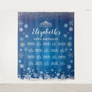 Princess Winter Birthday photobooth Backdrop
