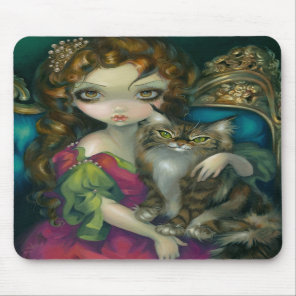 "Princess with a Maine Coon Cat" Mousepad