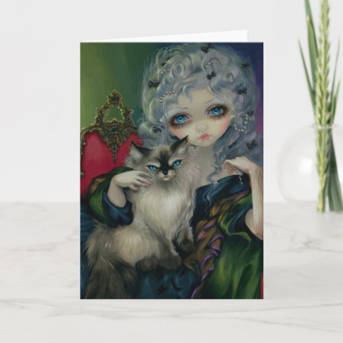 "Princess with a Ragdoll Cat" Greeting Card