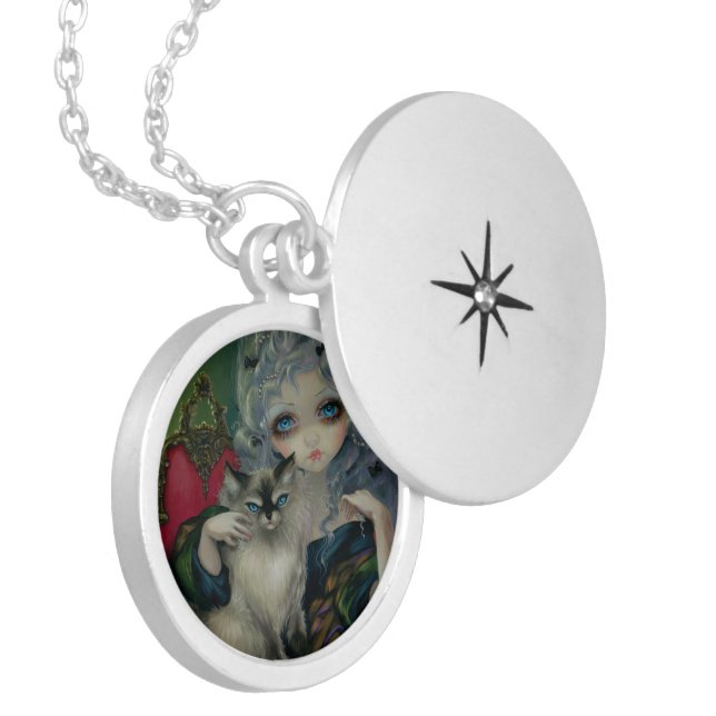 "Princess with a Ragdoll Cat" Locket (Front Left)