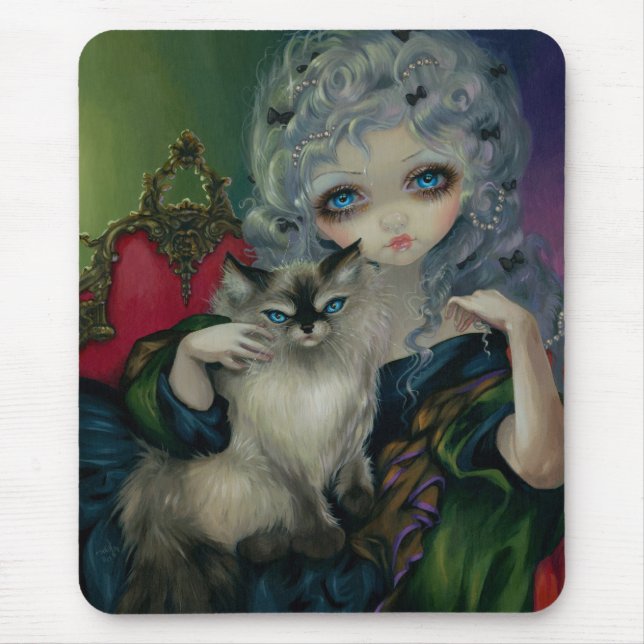 "Princess with a Ragdoll Cat" Mousepad (Front)