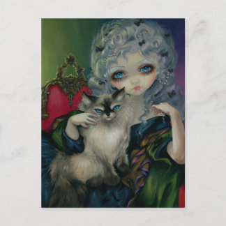 "Princess with a Ragdoll Cat" Postcard