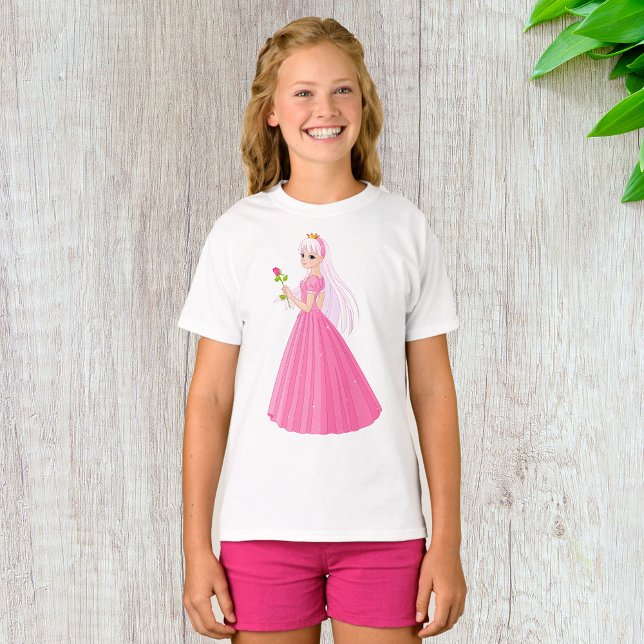 Princess With A Rose Girls T-Shirt (Creator Uploaded)