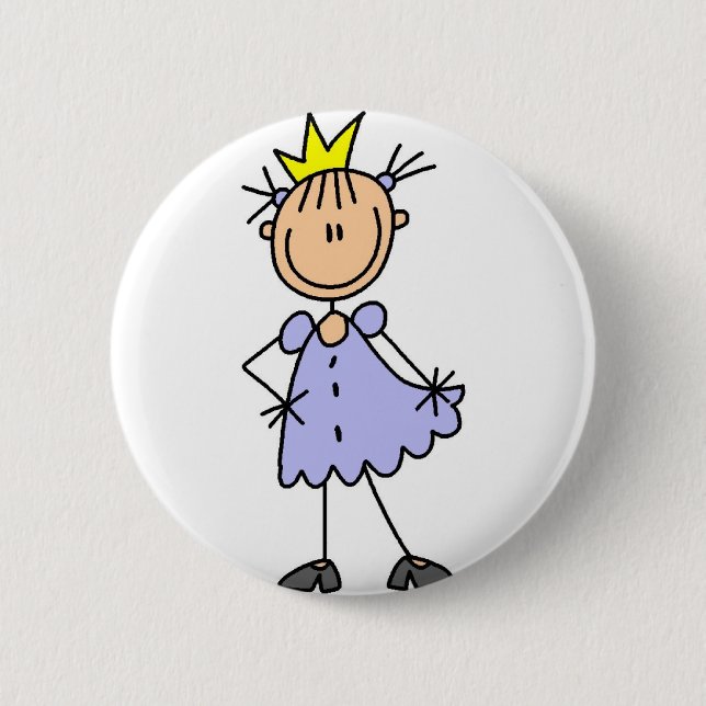 Princess With Crown Button (Front)