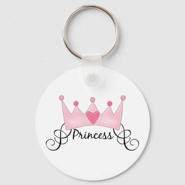Princess With Crown - Customizable Keychain (Front)