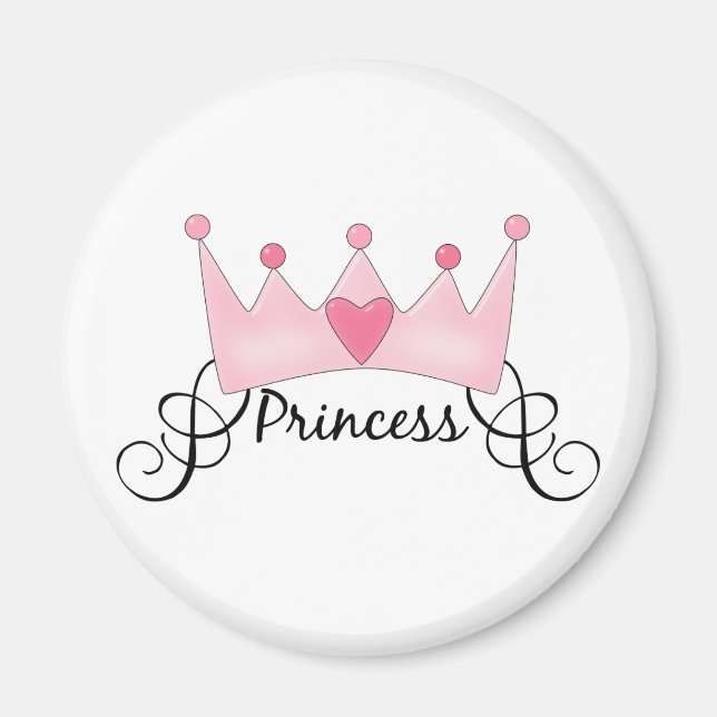Princess With Crown - Customizable Magnet (Front)