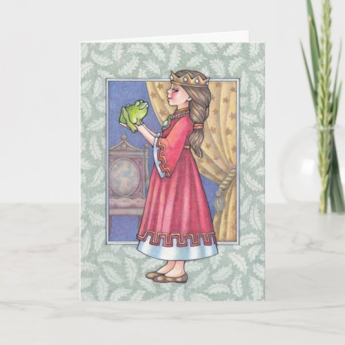 princess with frog card