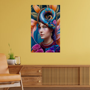 Princess with snake hair poster