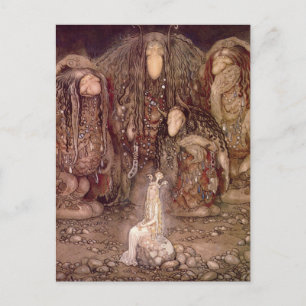 Princess with Trolls Postcard