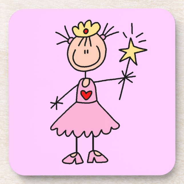 Princess With Wand Beverage Coaster (Front)