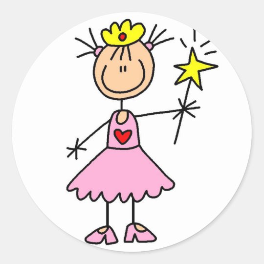 Princess With Wand Sticker | Zazzle.com