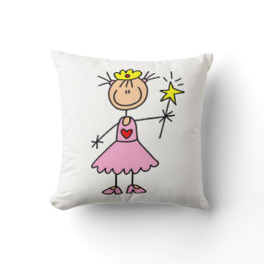 Princess With Wand Throw Pillow