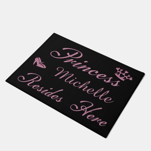 Princess Your Name Resides Here Doormat