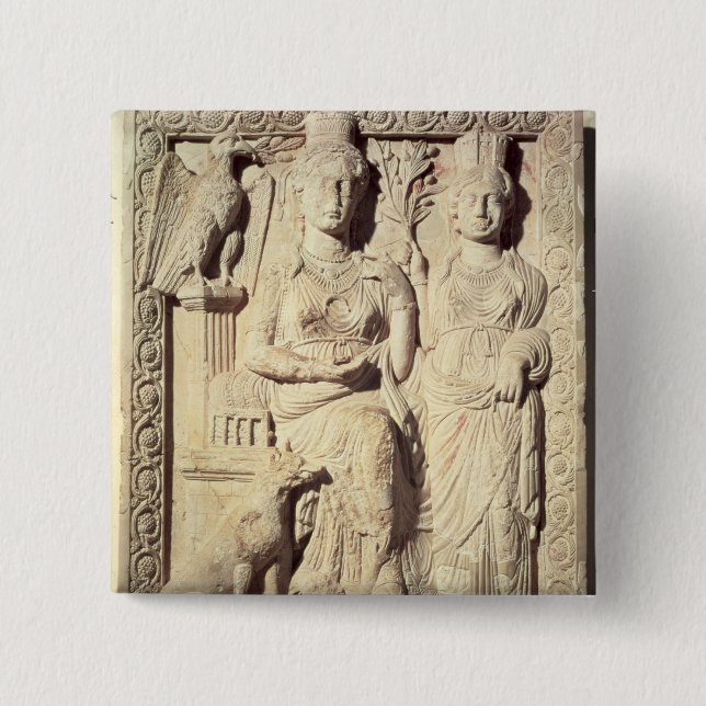 Princess Zenobia  and a female companion Button (Front)