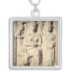 Princess Zenobia  and a female companion Silver Plated Necklace