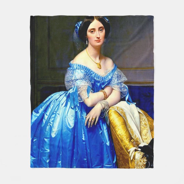 Princesse de Broglie Fleece Blanket (Front)
