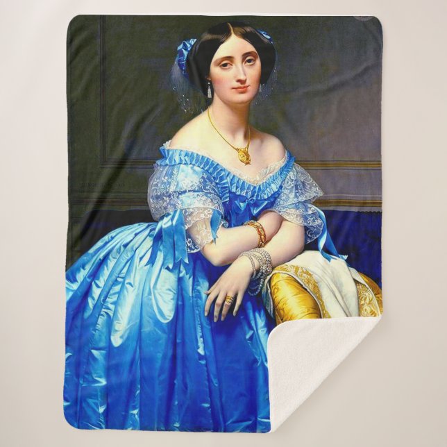 Princesse de Broglie Sherpa Blanket (Front)