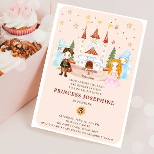 Princesses and Knights Girl Birthday Invitation