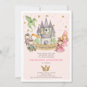 Princesses and Knights Girl Birthday Invitation (Front)