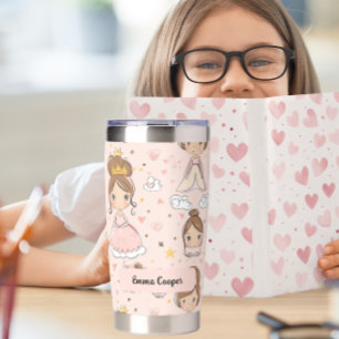 Princesses & Hearts Soft Pastels Kids' Insulated Tumbler