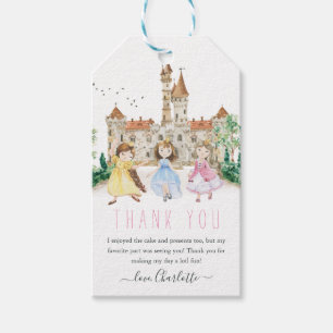 Princesses, Knights & Dragons Fairy Tale Birthday Gift Tags