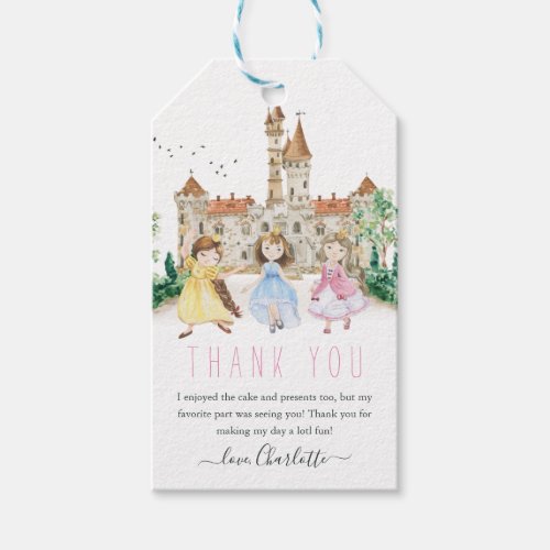 Princesses Knights  Dragons Fairy Tale Birthday Gift Tags