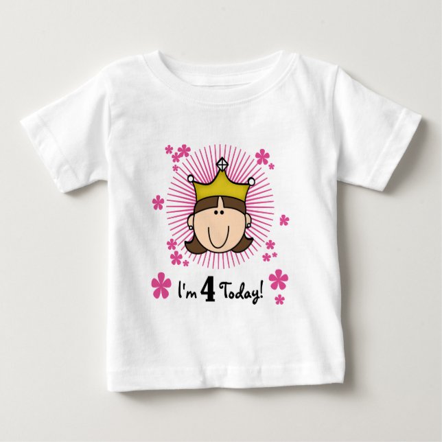 Princesss 4th Birthday Tshirts and Gifts (Front)