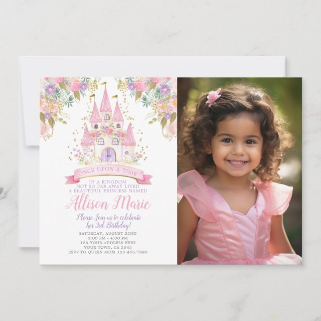 Princess's Birthday Invitation (Front)