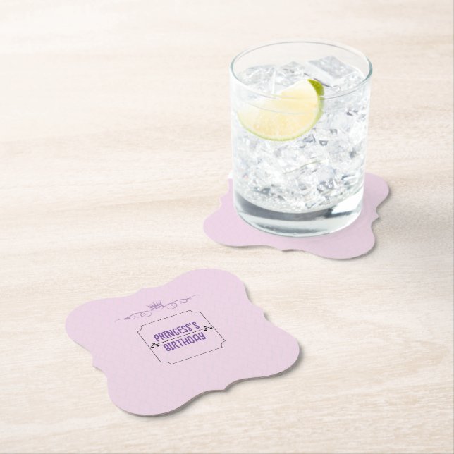 Princess's Birthday Paper Coaster (Insitu)