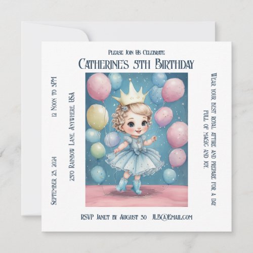 Princesss Enchanted Birthday Celebration Card