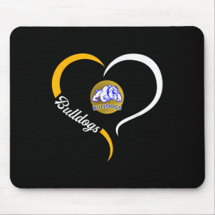 Princeton Bulldogs Logo Half Heart Slogan Hs  Mouse Pad