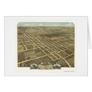 Princeton, IL Panoramic Map - 1870 Cards