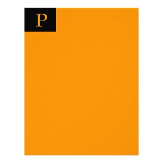 Princeton Orange Initial Letterhead