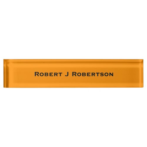 Princeton Orange Personalized Name Plate